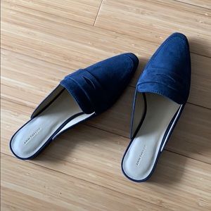 Ann Taylor Suede Loafer Mules